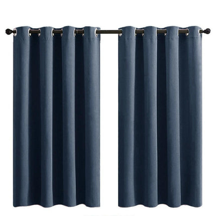 2 Panels Solid Color Blackout Curtains Curtains for Living Room Grommet Tops 1