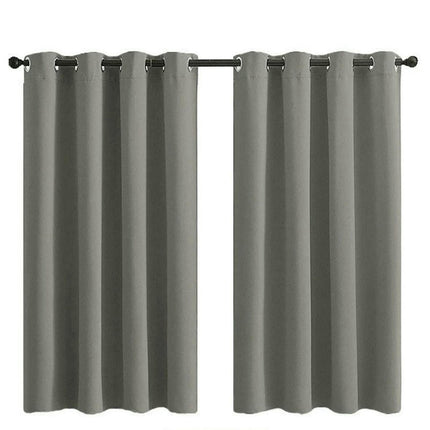 2 Panels Solid Color Blackout Curtains Curtains for Living Room Grommet Tops 1