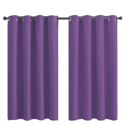 2 Panels Solid Color Blackout Curtains Curtains for Living Room Grommet Tops 1