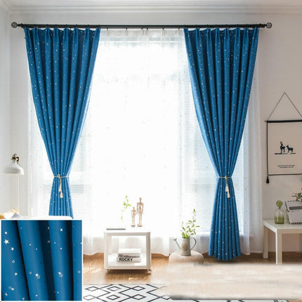 2 Panels Curtains Curtains for Bedroom Window Star Blackout Curtain Hooks Top