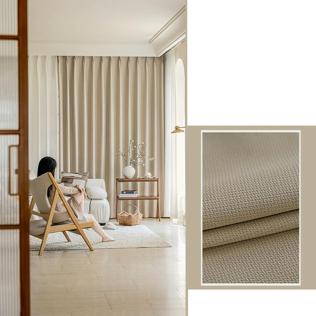 2 Panel Home Full Blackout Curtains Thermal Insulated Window Curtains Hooks Top