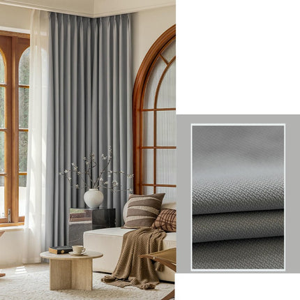 2 Panel Home Full Blackout Curtains Thermal Insulated Window Curtains Hooks Top