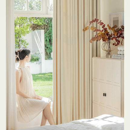 2 Panel Home Full Blackout Curtains Thermal Insulated Window Curtains Hooks Top