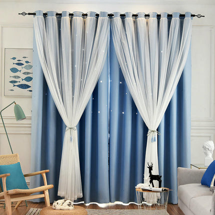 2 Panels Blackout Curtains for Kids Girls Room Darkening Drapes Grommet Tops
