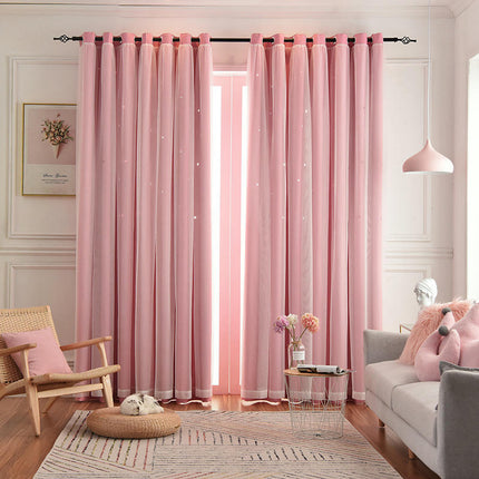 2 Panels Blackout Curtains for Kids Girls Room Darkening Drapes Grommet Tops