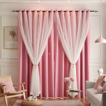 2 Panels Blackout Curtains for Kids Girls Room Darkening Drapes Grommet Tops