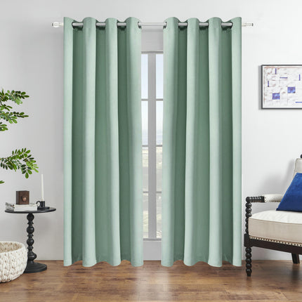 2 Panels 100% Blackout Window Curtain for Bedroom Living Room Grommet Tops