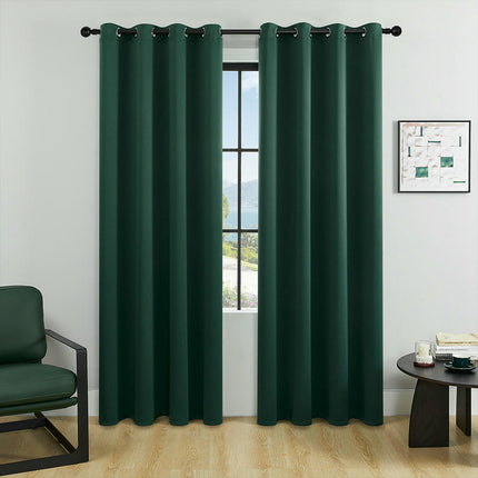 2 Panels 100% Blackout Window Curtain for Bedroom Living Room Grommet Tops
