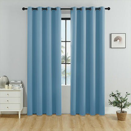 2 Panels 100% Blackout Window Curtain for Bedroom Living Room Grommet Tops