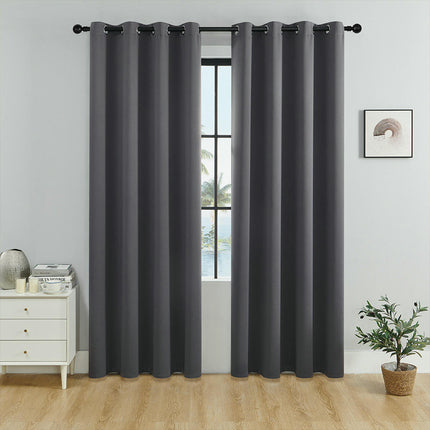 2 Panels 100% Blackout Window Curtain for Bedroom Living Room Grommet Tops