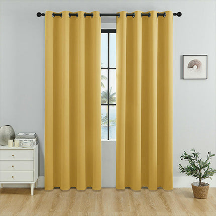 2 Panels 100% Blackout Window Curtain for Bedroom Living Room Grommet Tops