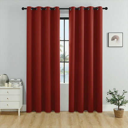 2 Panels 100% Blackout Window Curtain for Bedroom Living Room Grommet Tops