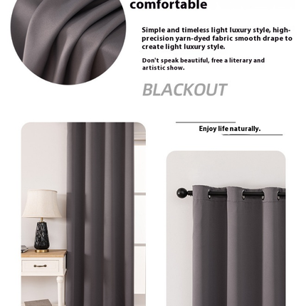 2 Panels 100% Blackout Window Curtain for Bedroom Living Room Grommet Tops