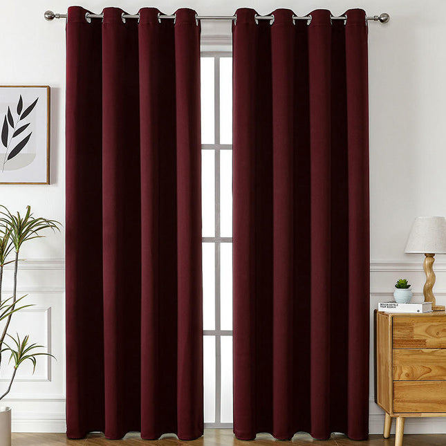 2 Panels Drapes for Living Room 100% Blackout Window Curtain room Grommet Tops 1