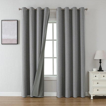2 Panels,100% Blackout Thermal Insulated Curtains for Living Room Grommet Tops