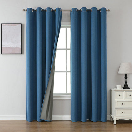2 Panels,100% Blackout Thermal Insulated Curtains for Living Room Grommet Tops