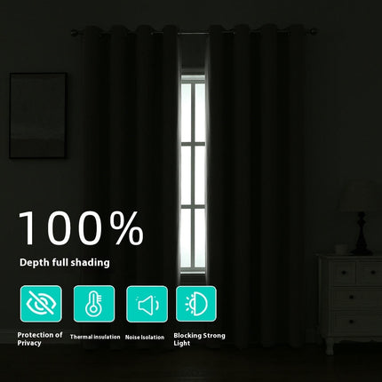 2 Panels,100% Blackout Thermal Insulated Curtains for Living Room Grommet Tops