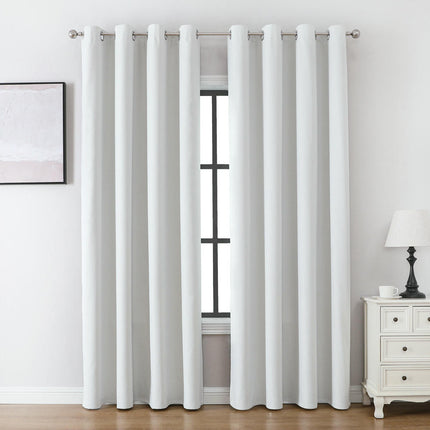 2 Panels,100% Blackout Thermal Insulated Curtains for Living Room Grommet Tops