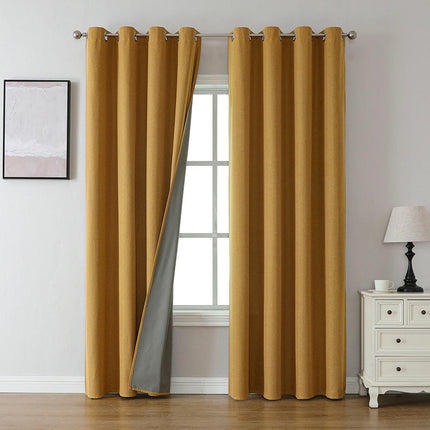 2 Panels,100% Blackout Thermal Insulated Curtains for Living Room Grommet Tops