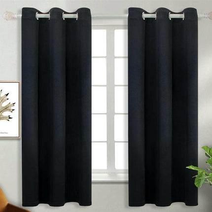 2 Panels Privacy Protection Blackout Curtains   Thermal Drapes Grommet Tops