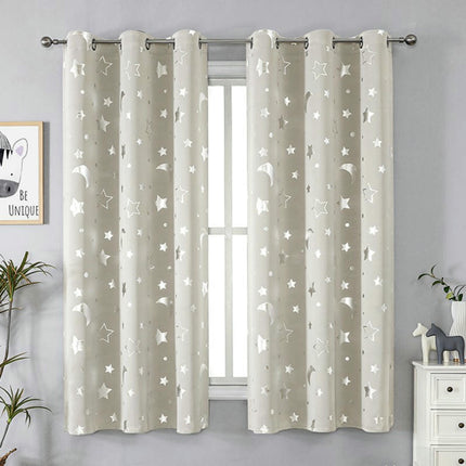 2 Panels Blackout Curtains for Living Room,Thermal   Star Curtains Grommet Tops