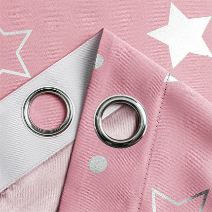 2 Panels Blackout Curtains for Living Room,Thermal   Star Curtains Grommet Tops