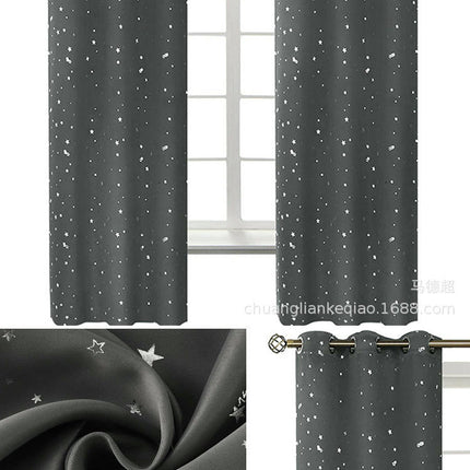 2 Panels Blackout Curtains for Living Room Bedroom Star Curtains Grommet Tops