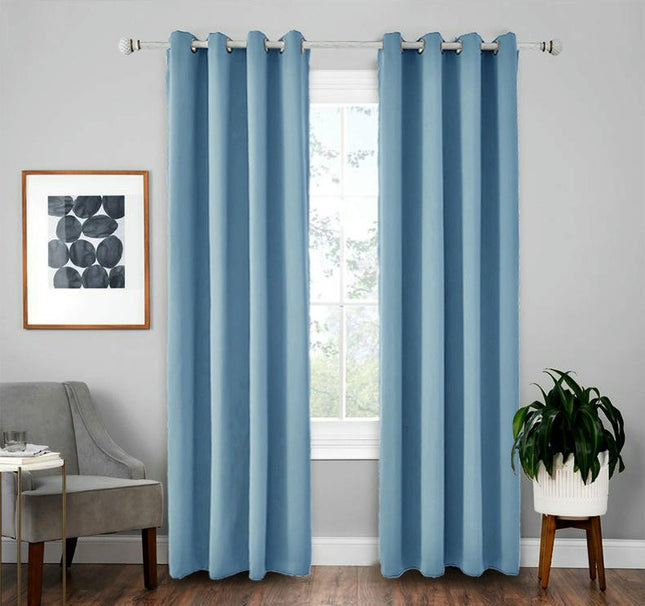 2 Panels Full Blackout Window Curtains Drapes for Bedroom Livingroom Grommet Tops 1