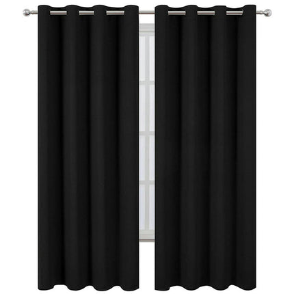 2 Panels Full Blackout Window Curtains Drapes for Bedroom Livingroom Grommet Tops