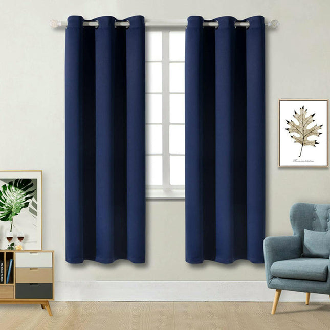2 Panels Full Blackout Window Curtains Drapes for Bedroom Livingroom Grommet Tops 3