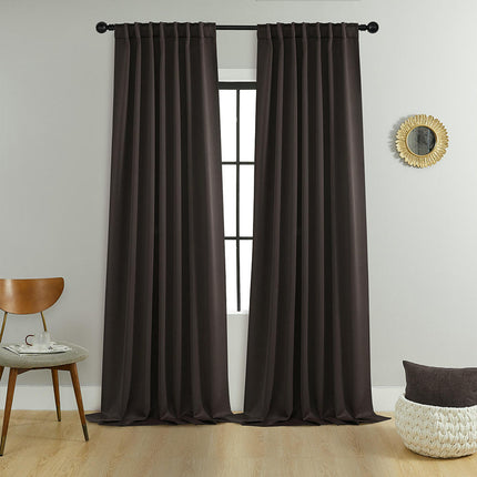 Thermal Curtains 2 Panels, Room Darkening Window Drapes Grommet Tops