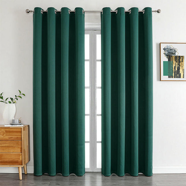 Thermal Curtains 2 Panels, Room Darkening Window Drapes Grommet Tops