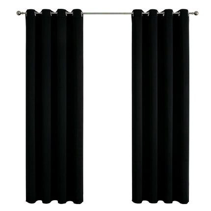 Thermal Curtains 2 Panels, Room Darkening Window Drapes Grommet Tops