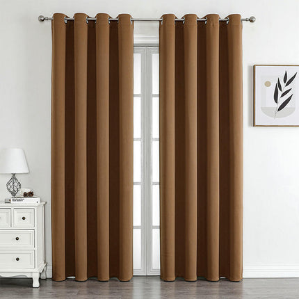 2 Panels Blackout Thermal Curtains Noise Reducing Window Drapes Grommet Tops