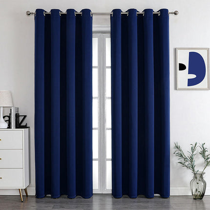 2 Panels Blackout Thermal Curtains Noise Reducing Window Drapes Grommet Tops