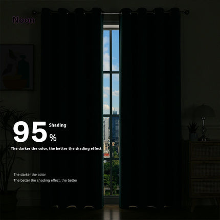 2 Panels Blackout Thermal Curtains Noise Reducing Window Drapes Grommet Tops