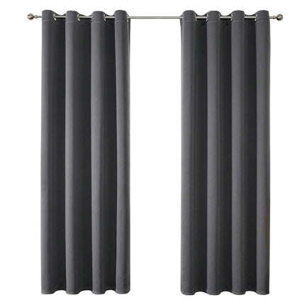 100% Blackout Curtains Full Light Blocking Thermal Curtain 2 Panels Grommet Tops 1