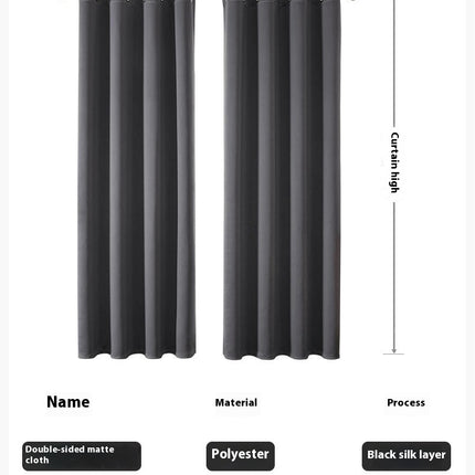 100% Blackout Curtains Full Light Blocking Thermal Curtain 2 Panels Grommet Tops 1