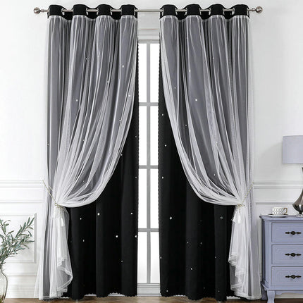 2 Panels Blackout Curtains for Kids Room Darkening Window Drapes Grommet Tops