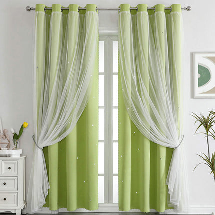 2 Panels Blackout Curtains for Kids Room Darkening Window Drapes Grommet Tops