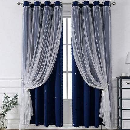 2 Panels Blackout Curtains for Kids Room Darkening Window Drapes Grommet Tops