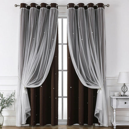 2 Panels Blackout Curtains for Kids Room Darkening Window Drapes Grommet Tops