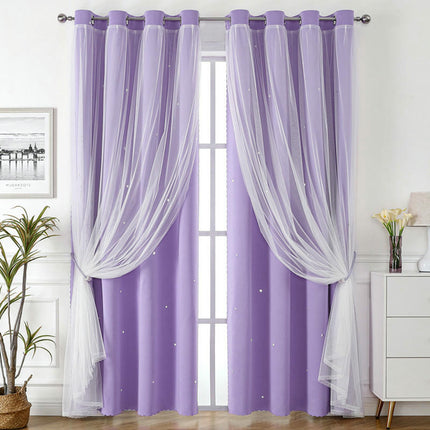 2 Panels Blackout Curtains for Kids Room Darkening Window Drapes Grommet Tops