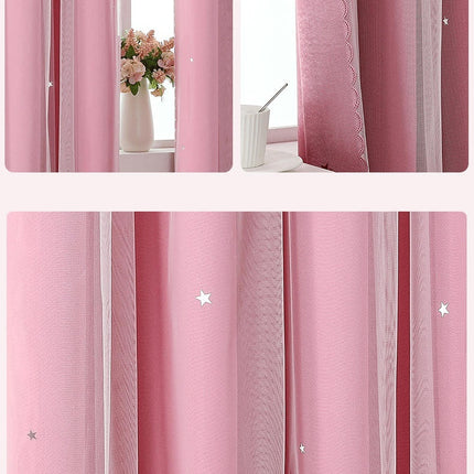 2 Panels Blackout Curtains for Kids Room Darkening Window Drapes Grommet Tops