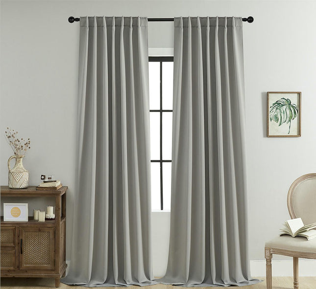 Blackout Curtains 2 Panels Window Drapes for Bedroom Living Room Rod Pocket