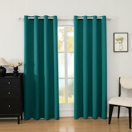 Blackout Curtains 2 Panels Thermal Insulated Curtain Drapes Grommet Tops 4