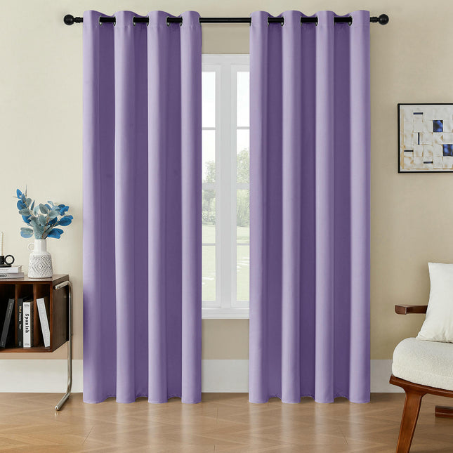 Blackout Curtains 2 Panels Thermal Insulated Curtain Drapes Grommet Tops
