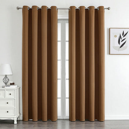 Blackout Curtains 2 Panels Thermal Insulated Curtain Drapes Grommet Tops 4