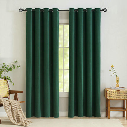 2 Panels Velvet Blackout Curtain for Living Room,Drapes for Bedroom Grommet Tops