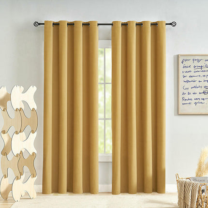 2 Panels Velvet Blackout Curtain for Living Room,Drapes for Bedroom Grommet Tops
